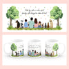 Personalised Mugs - Family Portraits - Summer Tree - Housewarming Gift Ideas - Family, Mother's Day, Father's Day Gifts