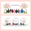 Personalised Mugs - Family Portraits - Flower Tree - Housewarming Gift Ideas - Family, Mother's Day, Father's Day Gifts