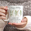 Personalised Milestone Birthday Mug - Custom Age - Green Leaves