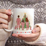 Personalised Christmas Mugs - Family Portrait - Christmas Tree
