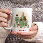 Personalised Christmas Mugs - Family Portrait - Christmas Tree