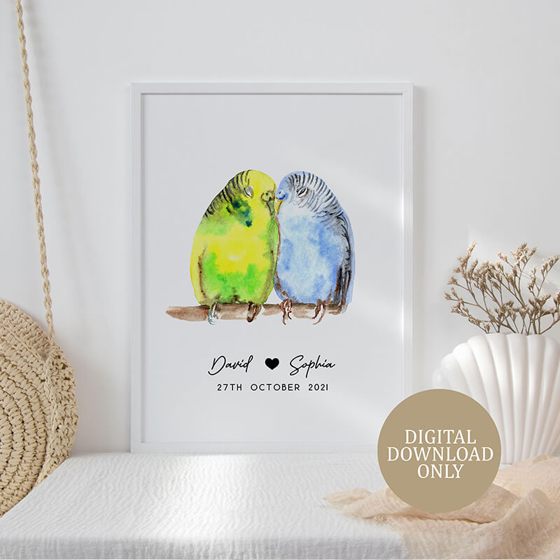 Personalised Prints - Couple Gifts - Love Birds - 4
