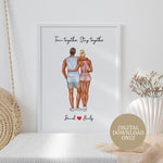 Personalised Prints - Couple Gifts - Train Together Stay Together