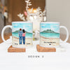 Personalised Mugs - Anniversary Gifts - Couple Mugs - Love You To The Beach And Back - Valentines, Birthday gifts - Boyfriend, Girlfriend, Husband, Wife Gifts