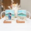 Personalised Mugs - Anniversary Gifts - Couple Mugs - Love You To The Beach And Back - Valentines, Birthday gifts - Boyfriend, Girlfriend, Husband, Wife Gifts