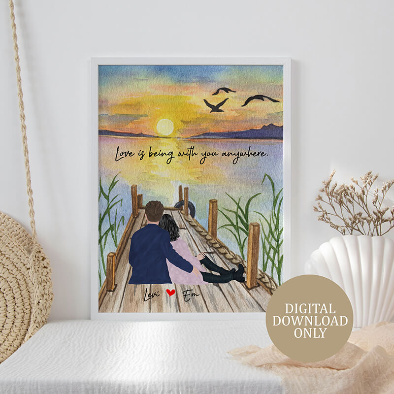 Personalised Prints - Couple Gifts - Life Is Being With You Anywhere