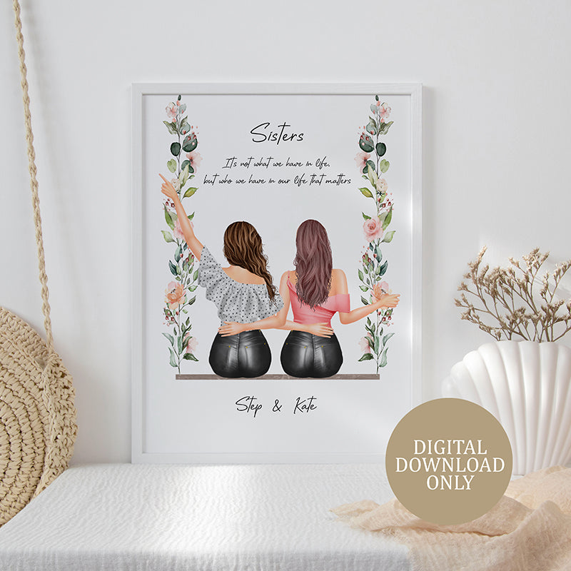 Up To 3 - Personalised Prints - Sisters Gifts - Sister Presents - 2