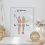 Personalised Prints - Sisters Gifts - Sisters will always be connected by heart