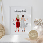 Personalised Prints - Sisters Gifts - Sisters Always Stay Close At Heart