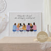 Personalised Prints - Sisters Gifts - Sisters Will Always Be Connected By Heart