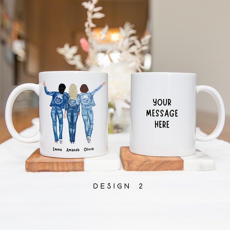 Up to 3 - Personalised Best Friends Mug - We Are Like A Small Gang