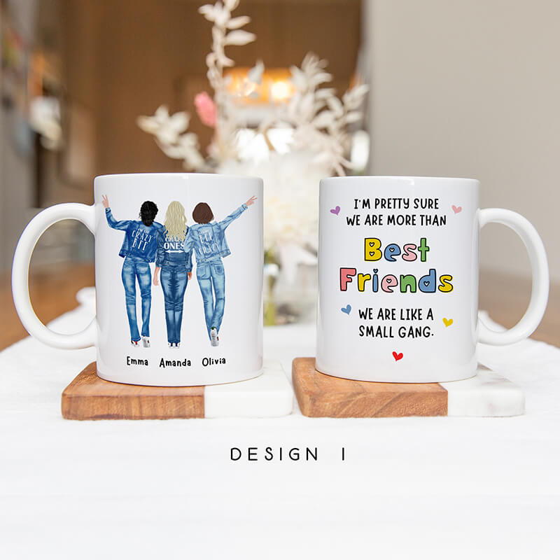Up to 3 - Personalised Best Friends Mug - We Are Like A Small Gang