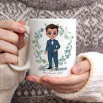 Wedding Gifts - Personalised Mugs - Engagement Present Ideas - Custom Mugs For Couples - Bride and Groom Couple Mugs - Mr and Mrs
