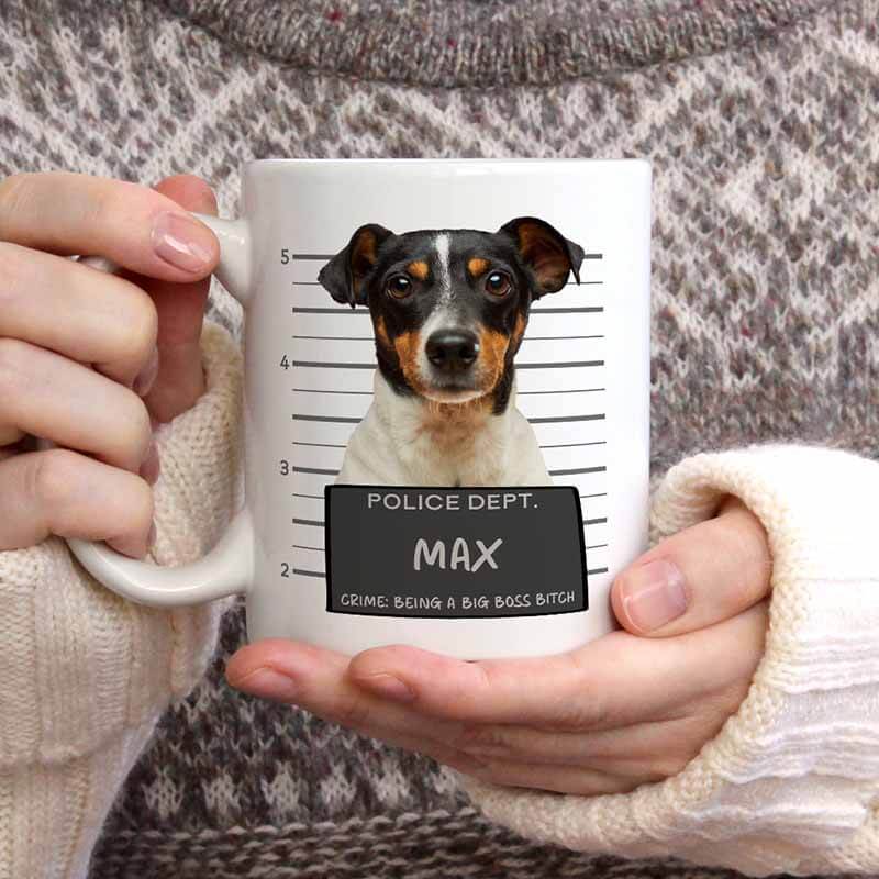 Photo Mugs - Personalised Dog Mug - Custom Mugs with Pet Picture - Unique Gifts for Dog Cat Lovers- Mugshot