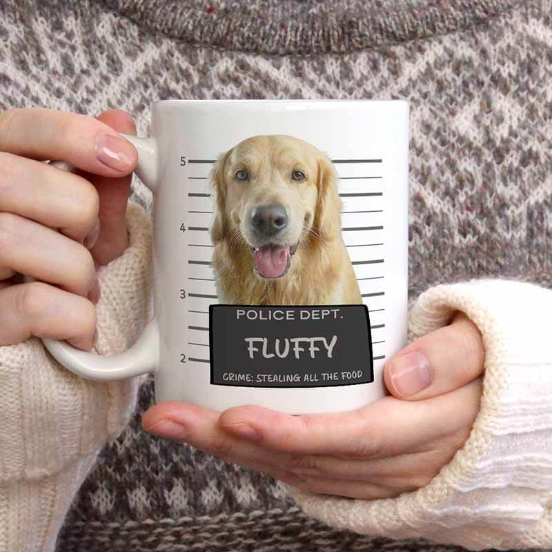 Photo Mugs - Personalised Dog Mug - Custom Mugs with Pet Picture - Unique Gifts for Dog Cat Lovers- Mugshot