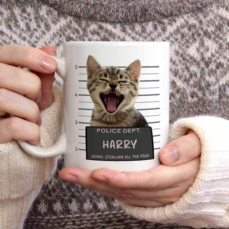 Photo Mugs - Personalised Dog Mug - Custom Mugs with Pet Picture - Unique Gifts for Dog Cat Lovers- Mugshot