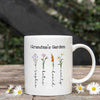 Personalised Mugs - Gifts For Grandma - Nana Gifts - Grandma Mugs - Grandparents Day - Grandma's Garden - Birth Flower Mug