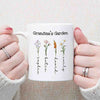 Personalised Mugs - Gifts For Grandma - Nana Gifts - Grandma Mugs - Grandparents Day - Grandma's Garden - Birth Flower Mug
