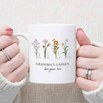 Personalised Mugs - Gifts For Grandma - Nana Gifts - Grandma Mugs - Grandparents Day - Grandma's Garden - Birth Flower Mug