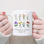 Personalised Mugs - Gifts For Grandma - Nana Gifts - Grandma Mugs - Grandparents Day - Grandma's Garden - Birth Flower Mug