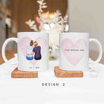 Up To 4 - Personalised Mugs - Mother and Daughter Portraits  - Mother's Day Gifts for Mum - Birthday Gifts For Mom From Daughter