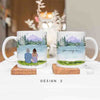 Up To 4 - Personalised Mugs - Mother and Daughter Portraits  - Mother's Day Gifts for Mum - Birthday Gifts For Mom From Daughter - Mountain Lake