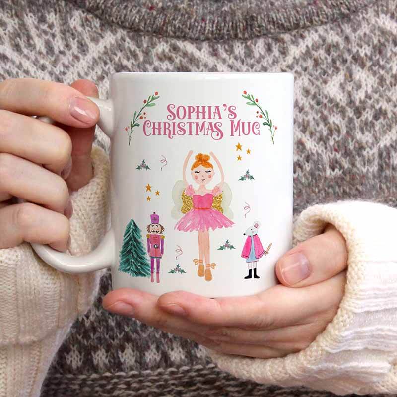 Personalised Mugs - Christmas Mugs - Children Cups - Ballet