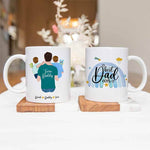Personalised Twin Daddy Mug - Rainbow