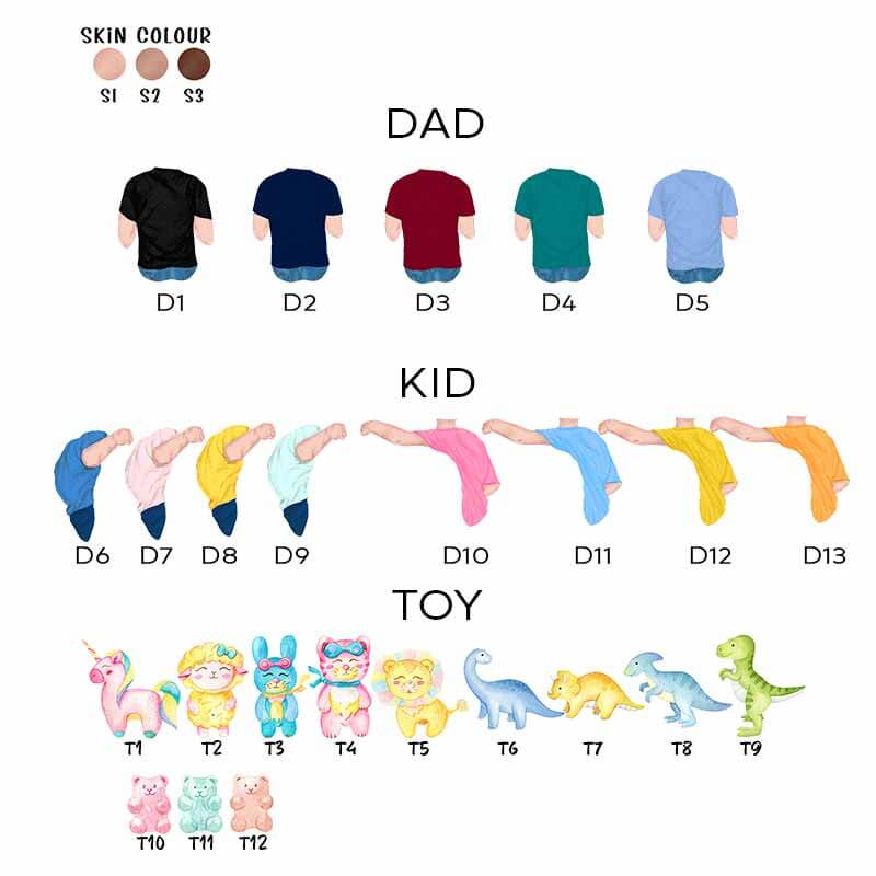 Personalised Twin Daddy Mug - Rainbow
