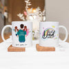 Personalised Twin Daddy Mug - Rainbow