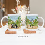 Personalised Mugs - Pet Portrait - Dog Mug - Dog Gifts For Dog Lovers - Dog Dad - Mountain