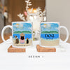 Personalised Mugs - Pet Portrait - Dog Mug - Dog Gifts For Dog Lovers - Dog Mum - Beach