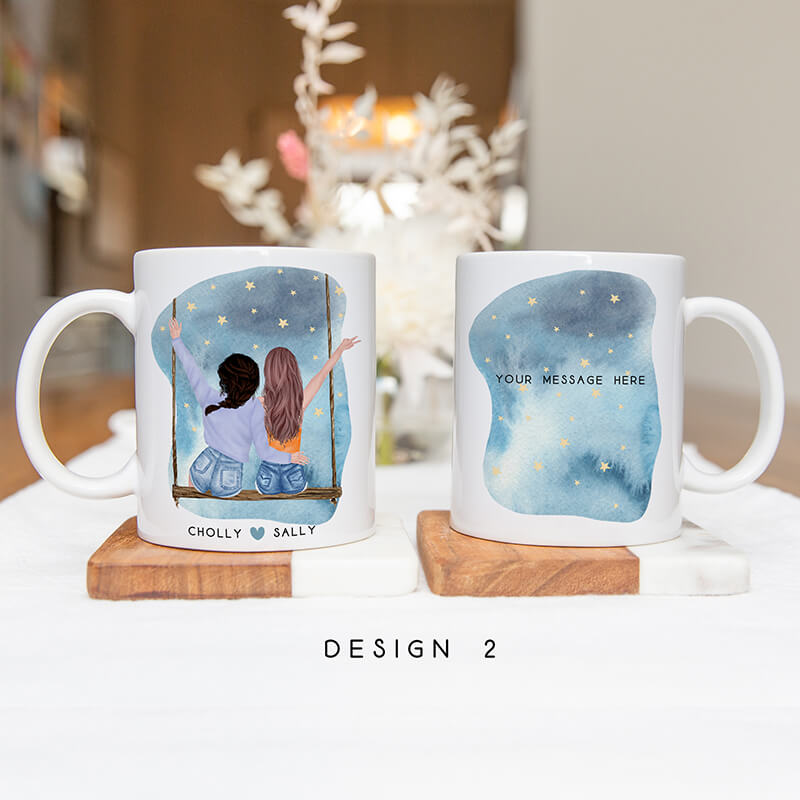 Friends Mugs - Gifts For Friends - Birthday Gifts For Best Friend - Personalised Mugs - Friends Are Like Stars