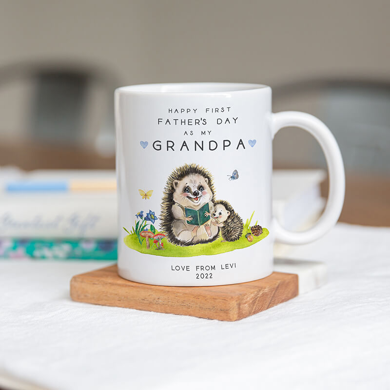 Personalised Grandpa Mug - First Father's Day - Hedgehog