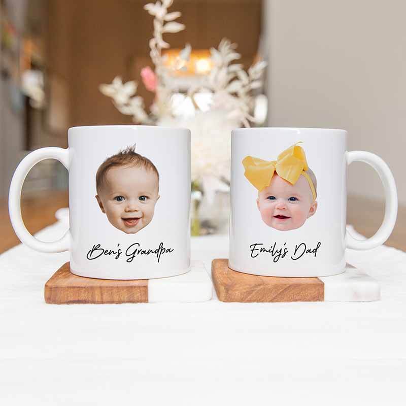 Photo Mugs - Personalised Mugs with Baby Photo - Mothers Day, Fathers Day, Birthday - Gift For Mum, Dad, Grandparents