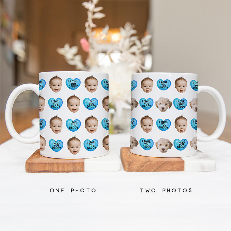Personalised Photo Mug - Love Hearts