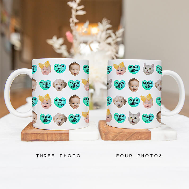Personalised Photo Mug - Love Hearts