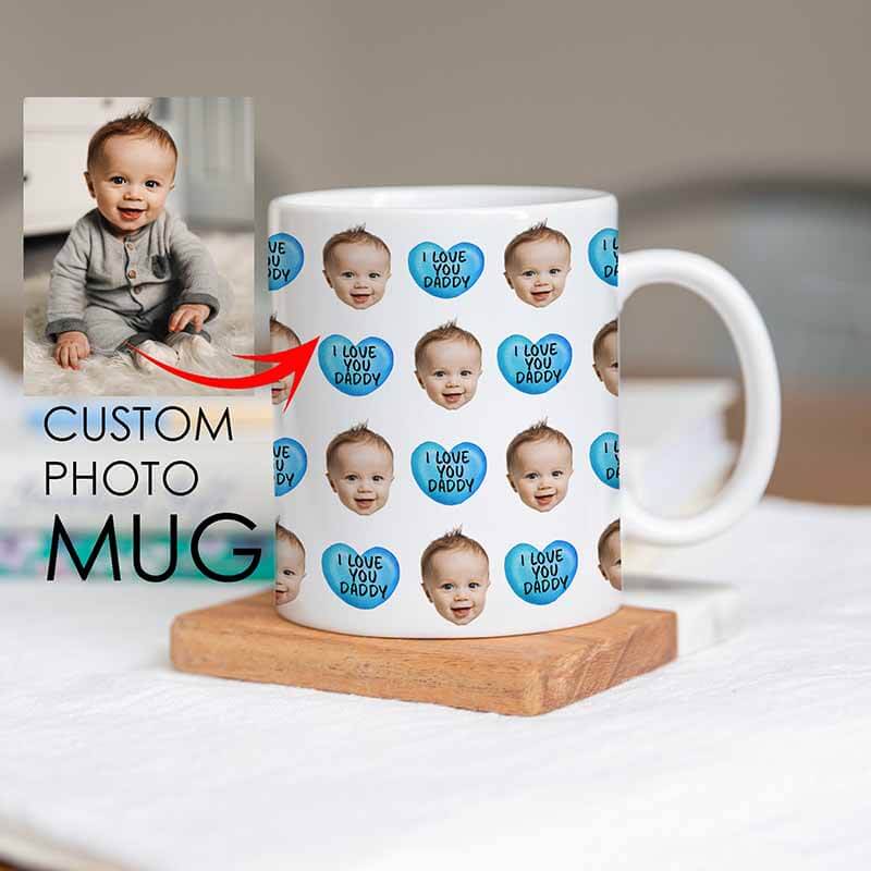 Personalised Photo Mug - Love Hearts
