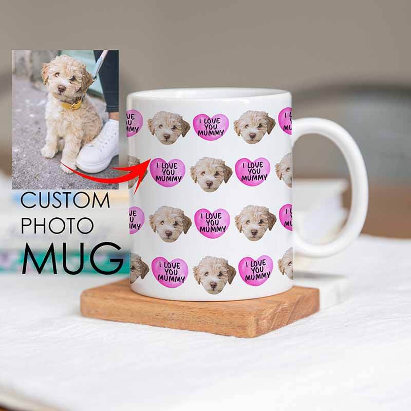 Personalised Photo Mug - Love Hearts