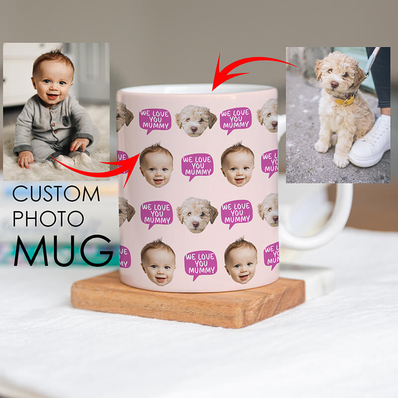 Photo Mug - Photo Gifts - Personalised Mugs - Customised Gifts For Him, Her - Dog, Cat Gifts - Speech Bubble - 2