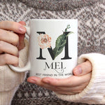 Personalised Mugs - Initial, Name Mug - Personalised Gifts For Her - Monogrammed Ceramic Cups - Birthday Gift For Best Friend - World's Best Friend