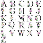 Personalised Mugs - Initial, Name - Violet Roses