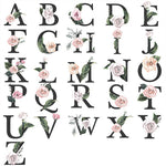 Personalised Mugs - Initial, Name - Pink & Peach Rose