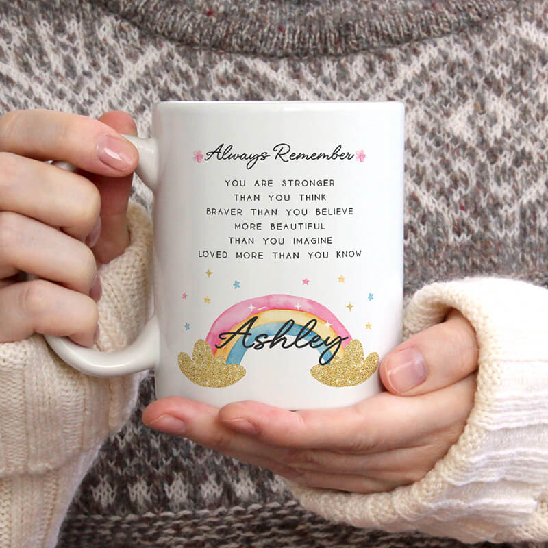 Personalised Positive Affirmation Rainbow Mug - Always Reminder