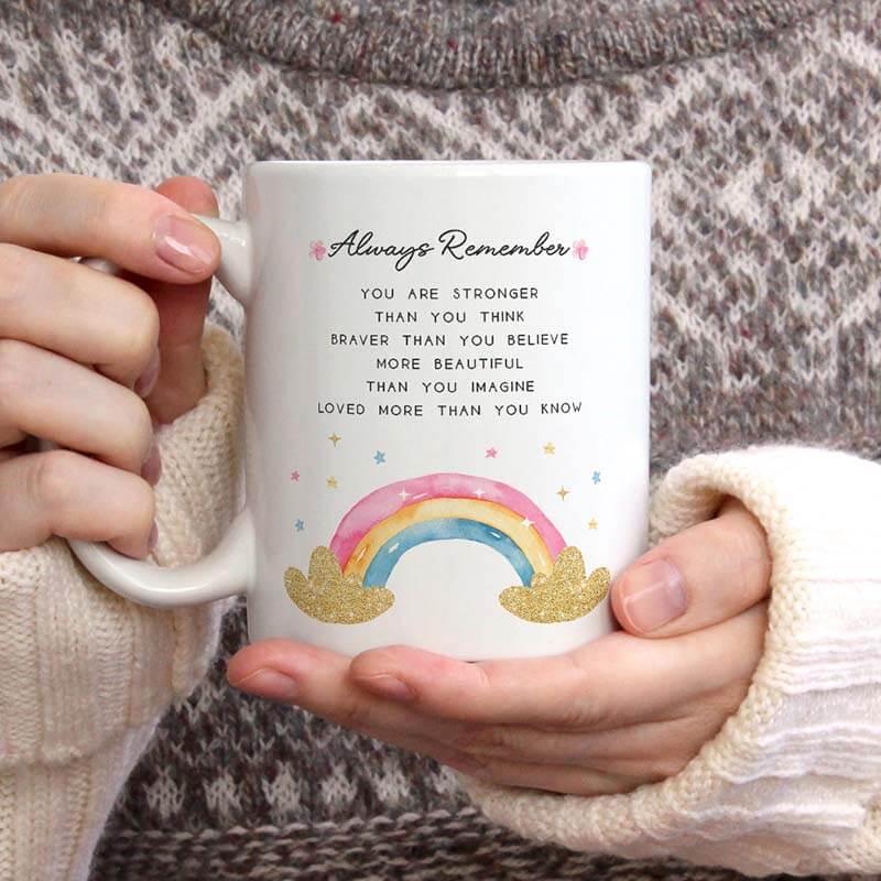 Personalised Positive Affirmation Rainbow Mug - Always Reminder