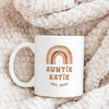 Pregnancy Announcement - Personalised Mugs - Pregnancy Reveal - Auntie Mug - Soon To Be Auntie Gift - Boho Rainbow