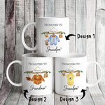 Pregnancy Announcement - Personalised Mugs - Pregnancy Reveal Grandparents - Baby Cloth